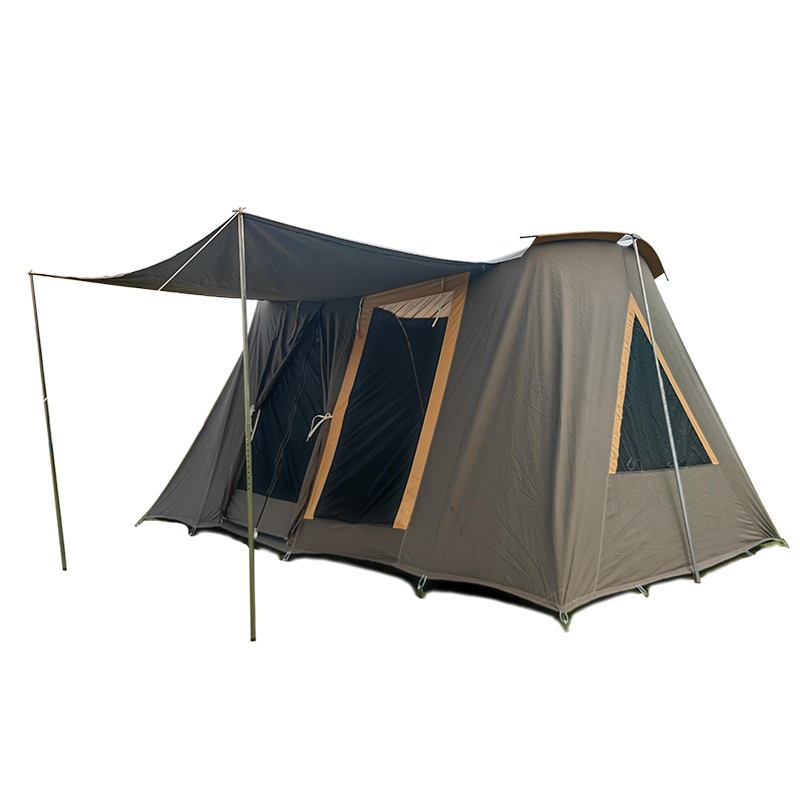 Colorful Dew Cotton 4P/6P Cabin  Family Tent